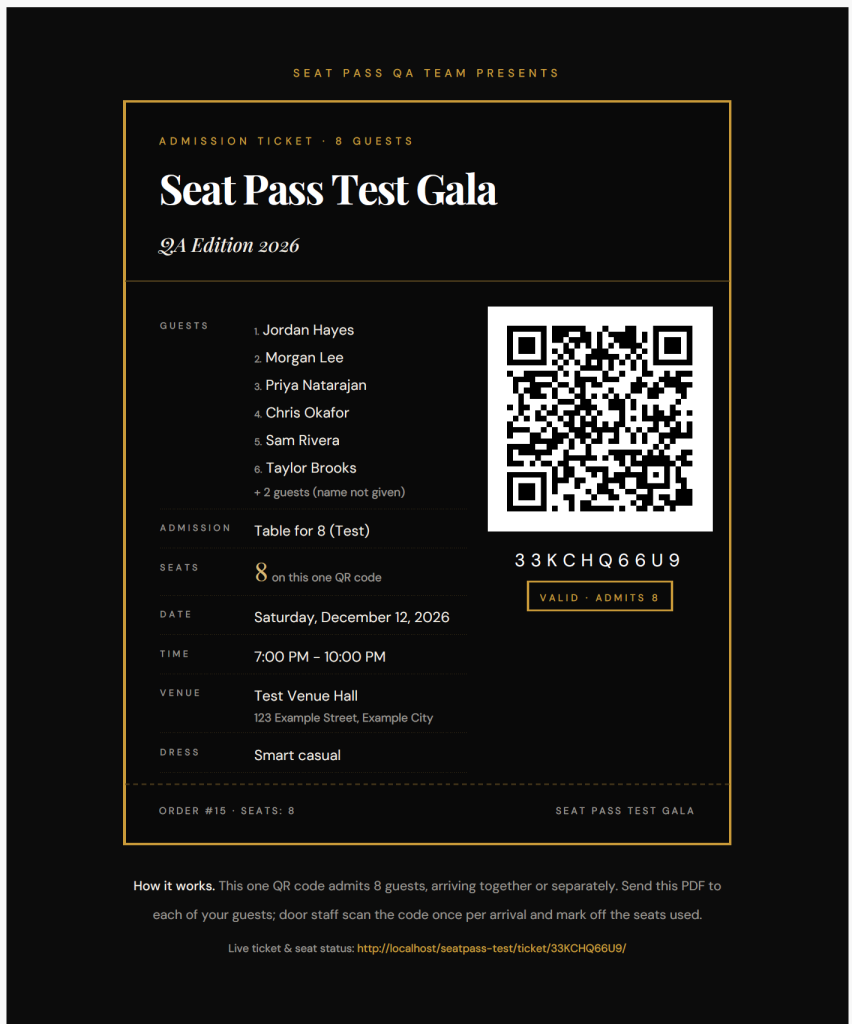 PDF ticket.